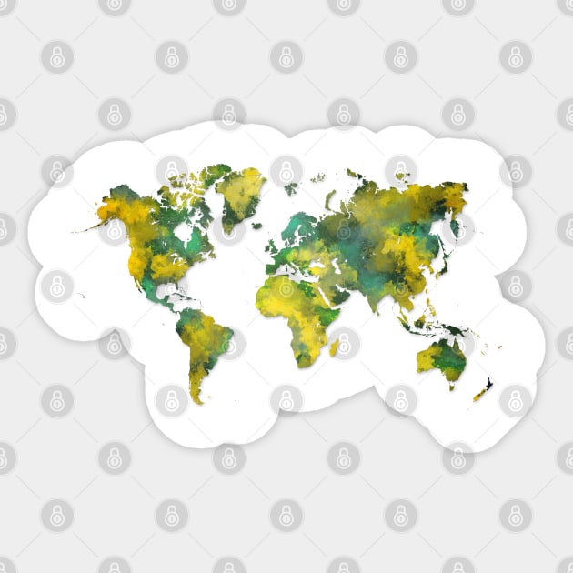 world map green yellow Sticker by JBJart